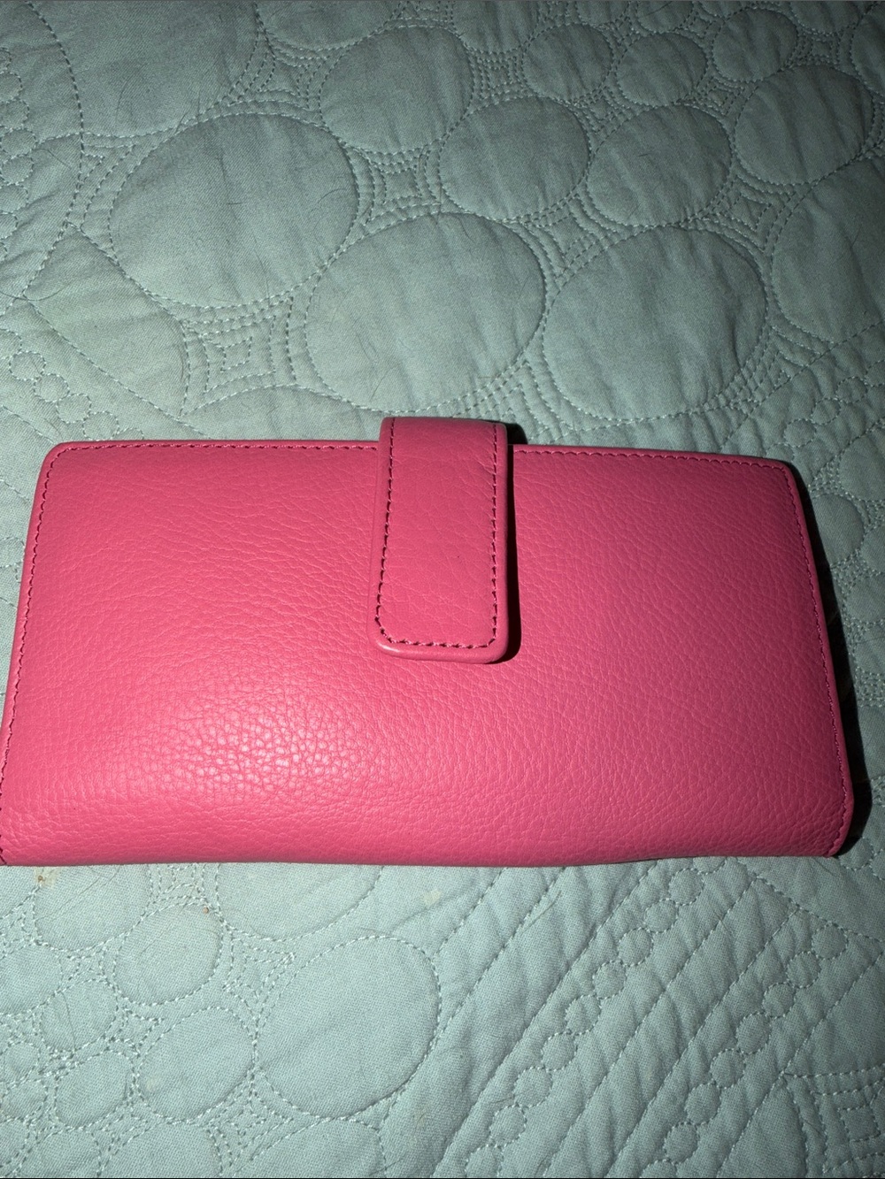 Rolfs Pink Leather Snap-Closure Wallet